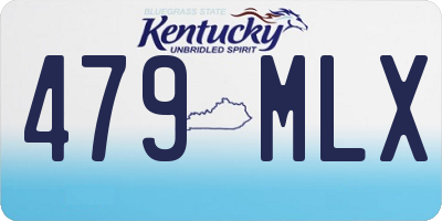 KY license plate 479MLX