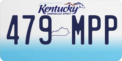 KY license plate 479MPP