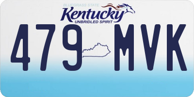 KY license plate 479MVK