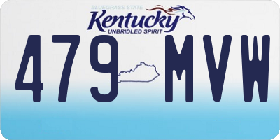 KY license plate 479MVW