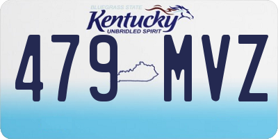 KY license plate 479MVZ