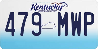 KY license plate 479MWP