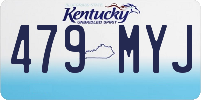 KY license plate 479MYJ