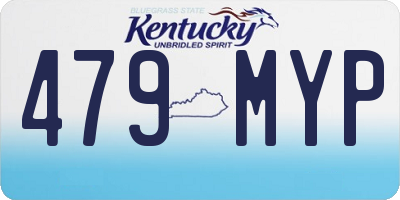KY license plate 479MYP