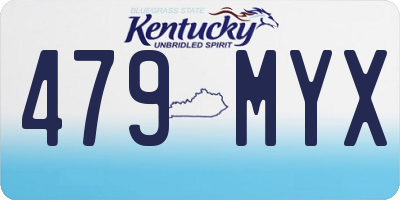 KY license plate 479MYX