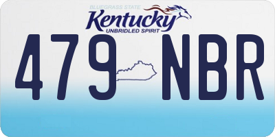 KY license plate 479NBR