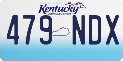 KY license plate 479NDX