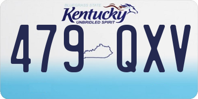 KY license plate 479QXV