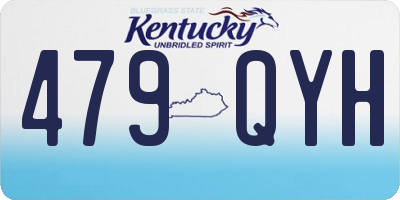 KY license plate 479QYH