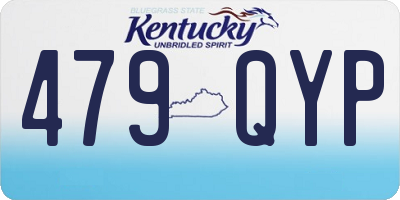 KY license plate 479QYP