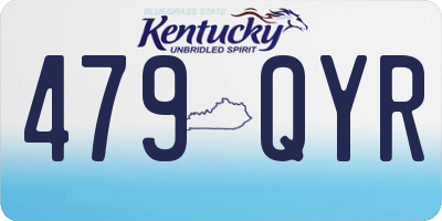 KY license plate 479QYR