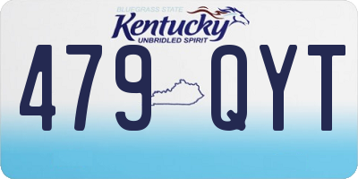 KY license plate 479QYT