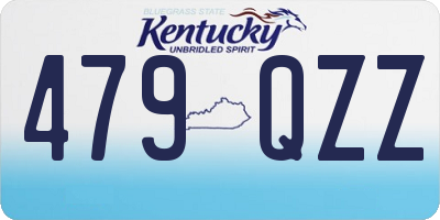 KY license plate 479QZZ