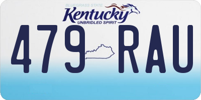 KY license plate 479RAU