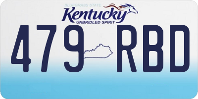 KY license plate 479RBD