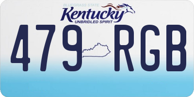 KY license plate 479RGB