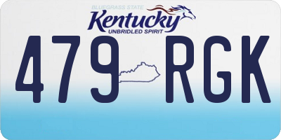 KY license plate 479RGK