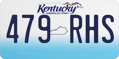 KY license plate 479RHS