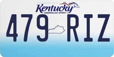 KY license plate 479RIZ