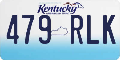 KY license plate 479RLK