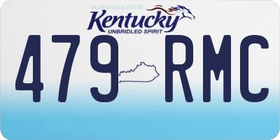 KY license plate 479RMC
