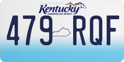 KY license plate 479RQF