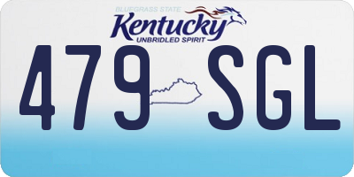KY license plate 479SGL