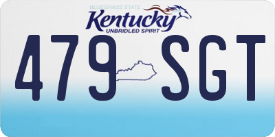 KY license plate 479SGT