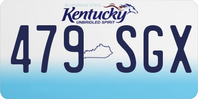 KY license plate 479SGX