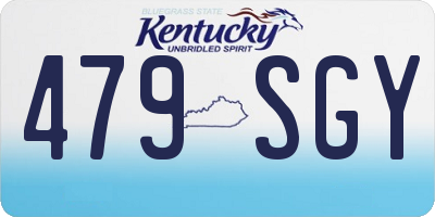KY license plate 479SGY