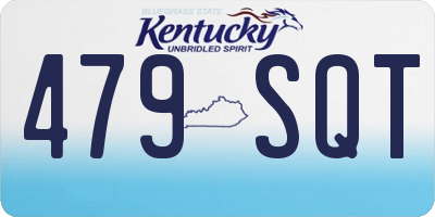 KY license plate 479SQT