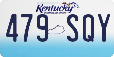 KY license plate 479SQY