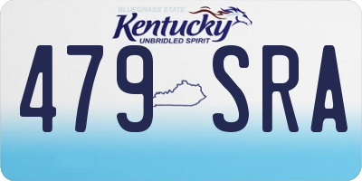 KY license plate 479SRA