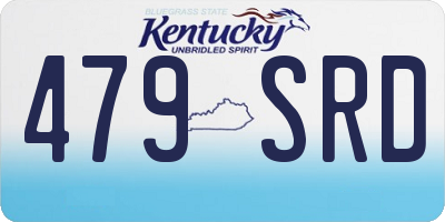 KY license plate 479SRD
