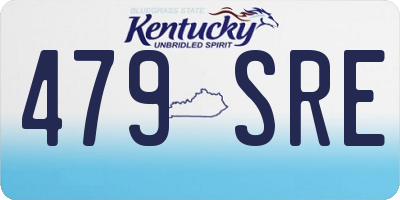 KY license plate 479SRE