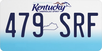 KY license plate 479SRF