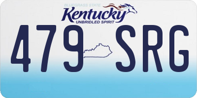KY license plate 479SRG