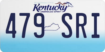 KY license plate 479SRI