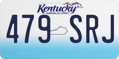 KY license plate 479SRJ