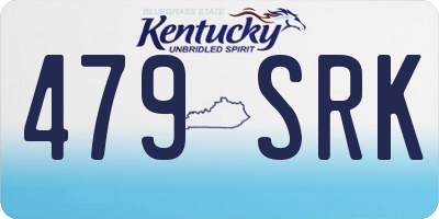 KY license plate 479SRK