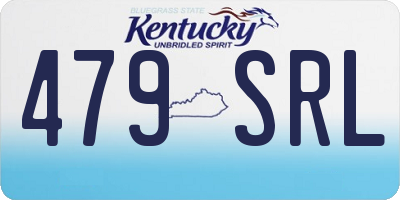 KY license plate 479SRL