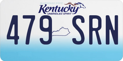 KY license plate 479SRN