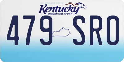 KY license plate 479SRO