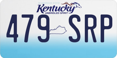 KY license plate 479SRP