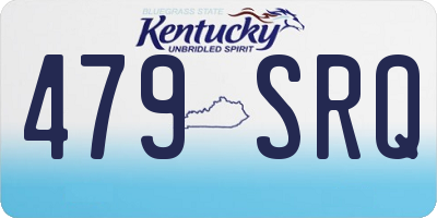 KY license plate 479SRQ