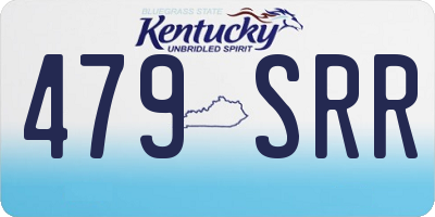 KY license plate 479SRR
