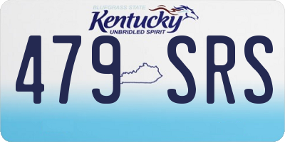 KY license plate 479SRS