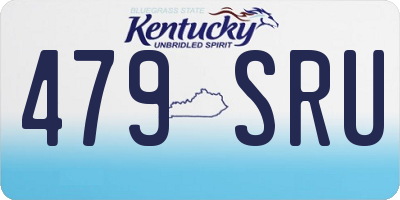 KY license plate 479SRU