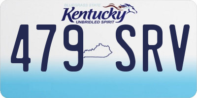 KY license plate 479SRV