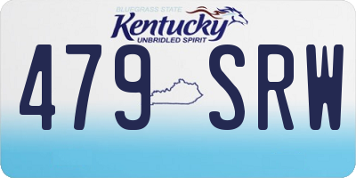 KY license plate 479SRW
